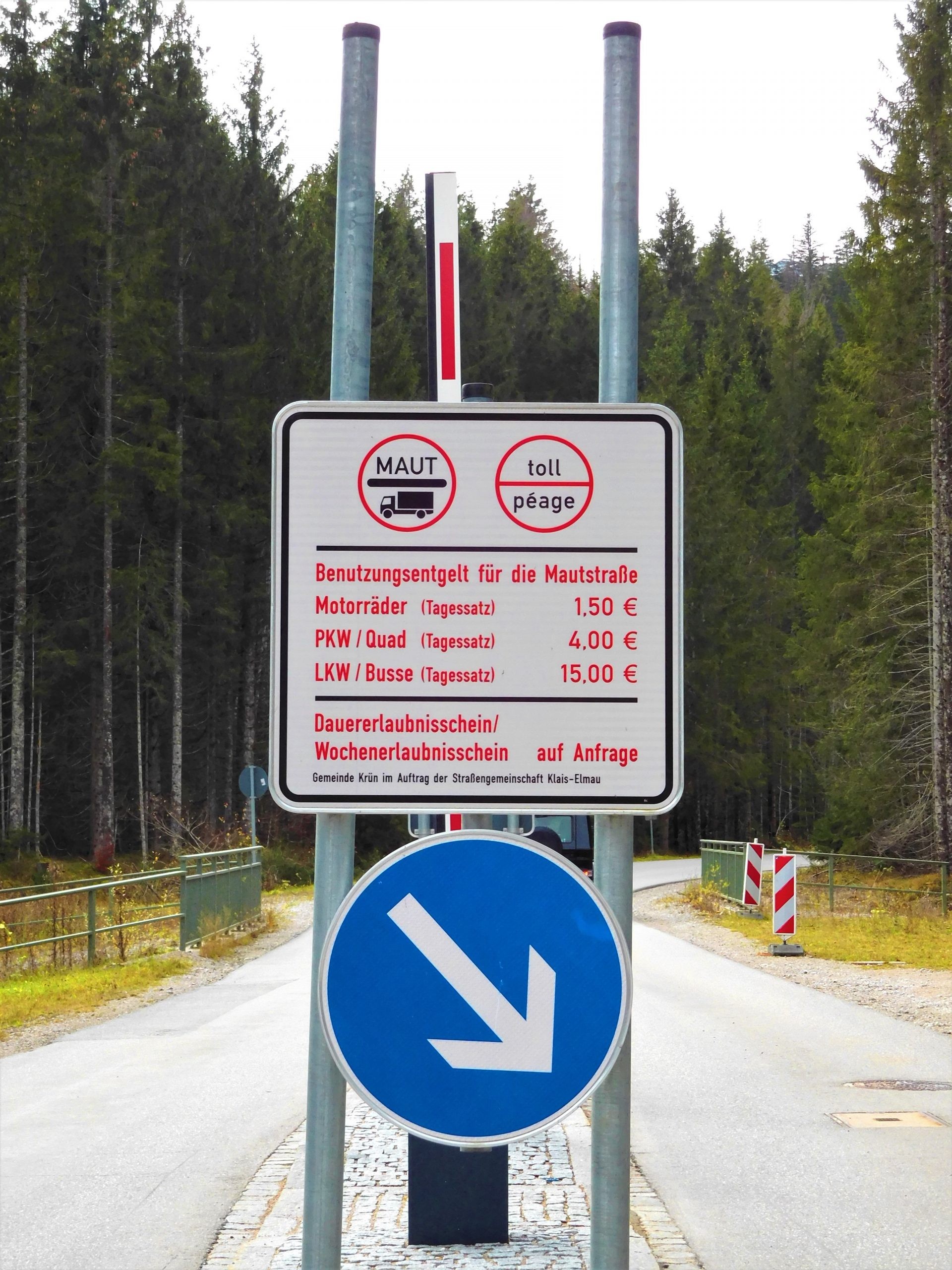 private Mautstraße nach Elmau